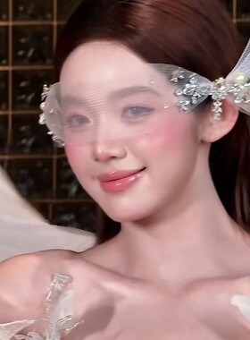 赵露思同款甜美网纱蝴蝶结抓夹