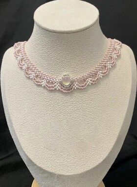 新中式多层蕾丝流苏锁骨链