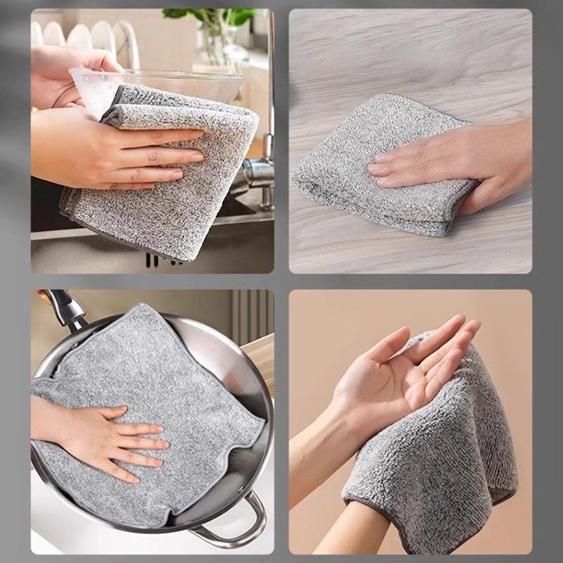 加厚竹炭纤维洗碗布厨房去油抹布不沾油不掉毛洗碗巾吸水厚百洁布,淘宝优惠券,粉丝福利购,淘宝优惠卷