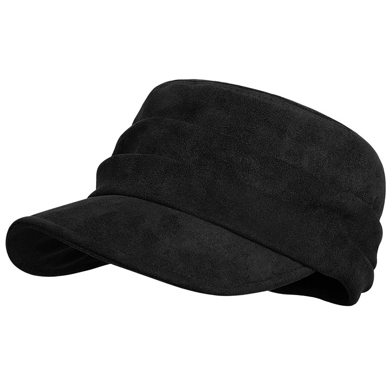 章若楠同款鸭舌帽女秋冬高级感麂皮绒贝雷帽显脸小复古平顶马术帽,淘宝优惠券,粉丝福利购,淘宝优惠卷