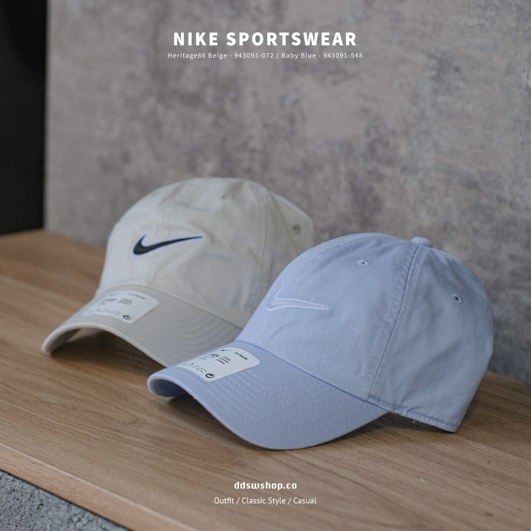 NIKE耐克 logo刺绣舒适柔软可调节蓝色棒球帽鸭舌帽943091-548-图0