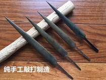 Manual Woodworking Filing Knife Red Wood Filing Hard Wood Filing Fine Teeth Semi-circle File Shaping Flat File Knife Steel Filing Suit Zale