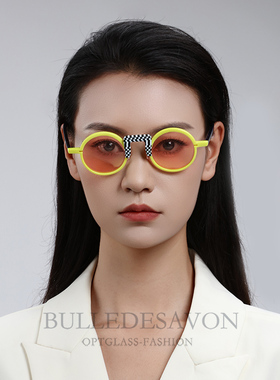 多巴胺学院风彩色拼料太阳眼镜男女美颜偏光防晒防紫外线开车墨镜