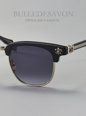 箩心潮百搭太阳镜框男女复古素颜钛架超轻方形韩版墨镜配近视平光