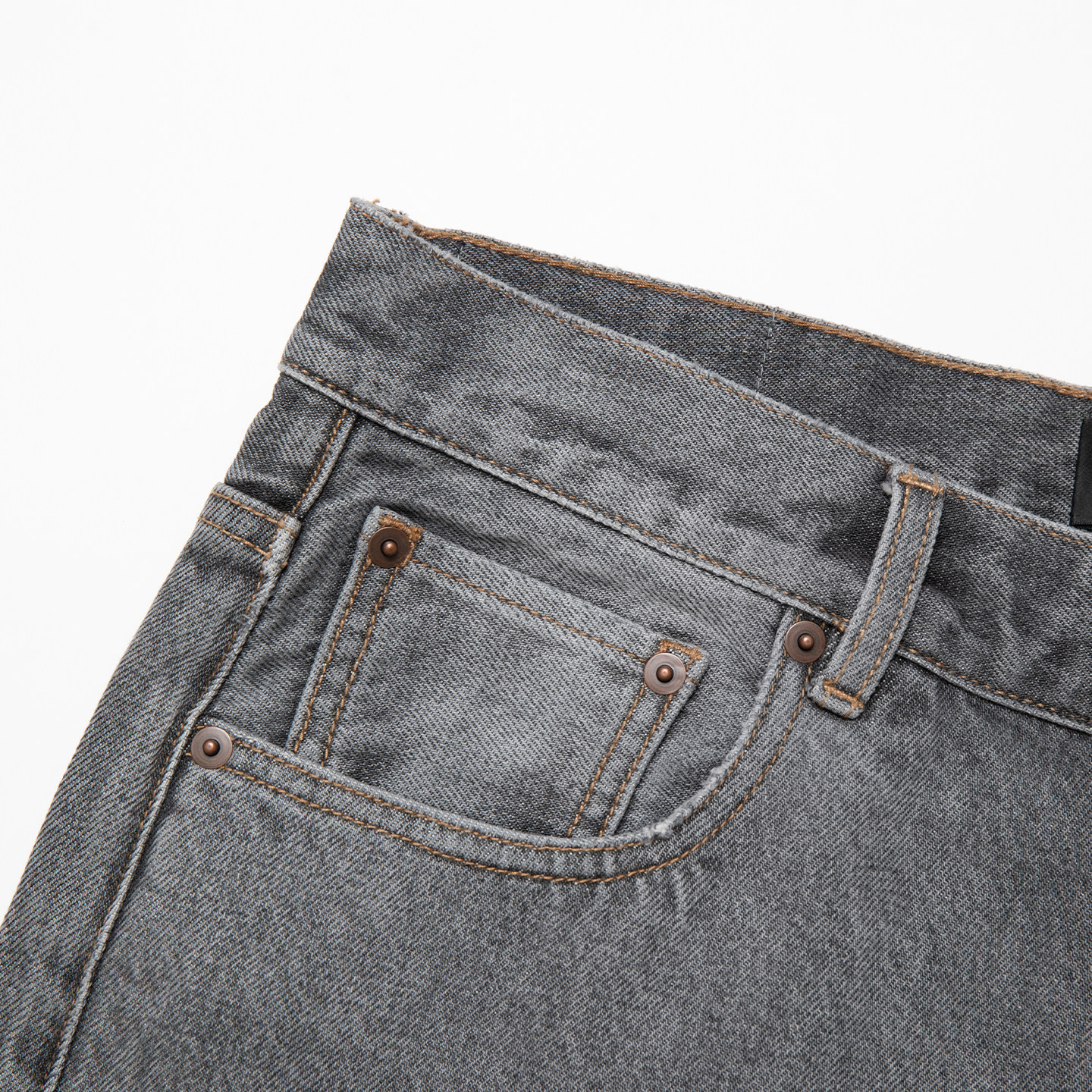 3BLK 美国康龙CONE水洗灰色牛仔裤 微宽松长裤 改良BOOTCUT 517 - 图2