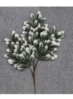仿真植物柳杉绿植假杉树叶园林软装松枝 假树枝装饰圣诞冷杉树叶