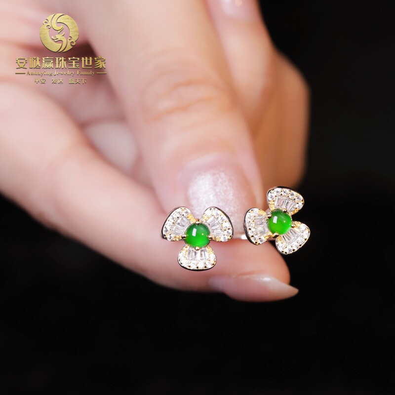 New Chinese style national style fashion design light luxury elegant silver twin flower ring