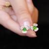 New Chinese style national style fashion design light luxury elegant silver twin flower ring