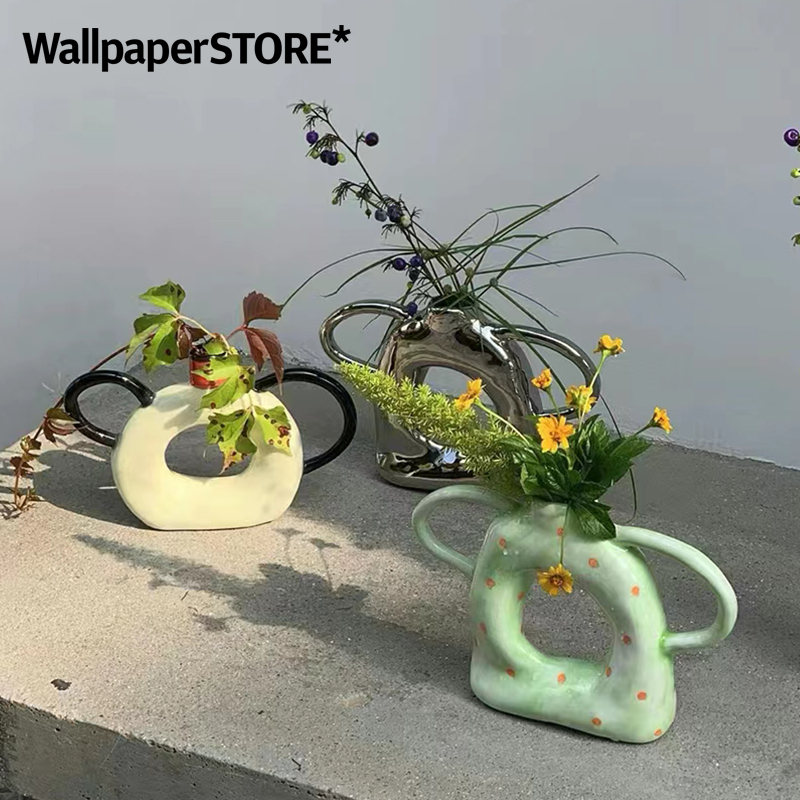 wallpaperstore丨SPECCHIO E FINESTRA手工陶瓷花瓶客厅插花-图3