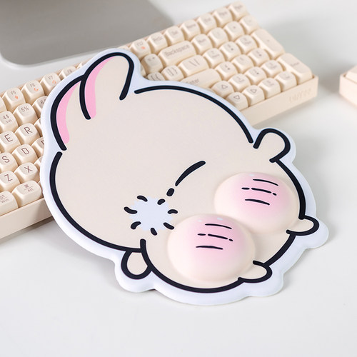 金金兔翘臀乌萨奇卡通护腕鼠标垫女生工位桌面办公键盘可爱手托垫 - 图3