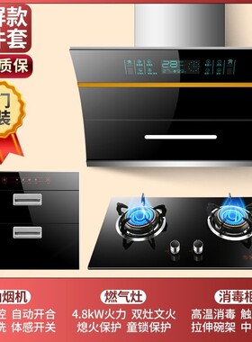 新飞抽油烟机燃气灶套餐吸油烟机装家用厨房三件套四件套灶具套