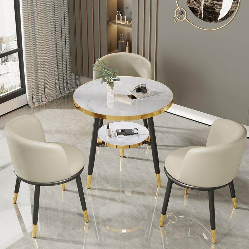 轻奢洽谈桌椅组合休息区接待家用阳台圆桌网红茶桌服装店一桌两椅,淘宝优惠券,粉丝福利购,淘宝优惠卷