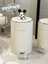 Trash can home 2023 new high face value living room pedaled with cover large size bedroom toilet toilet paper basket