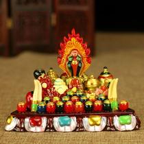 Tibetan supplies 4-inch 100 throne for auspicious items such as the Buddhas Gallo-butter oil flower