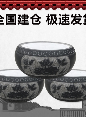 木柱底座空心包柱石天然青石柱墩圆墩墩子底座柱基石柱脚石柱墩石