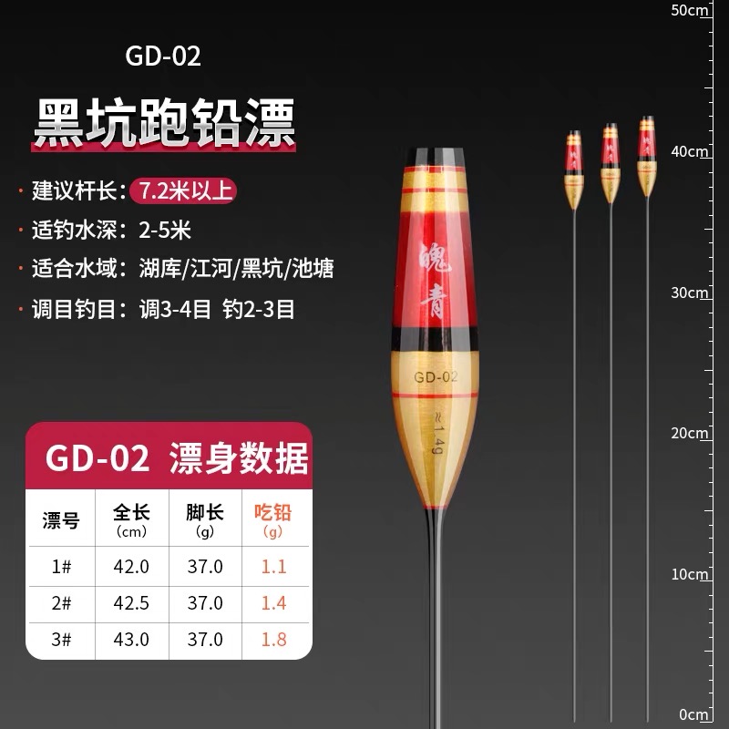 电子跑铅漂身】青鱼钓拖无铅自立抗流水大物漂身通用425电池配件