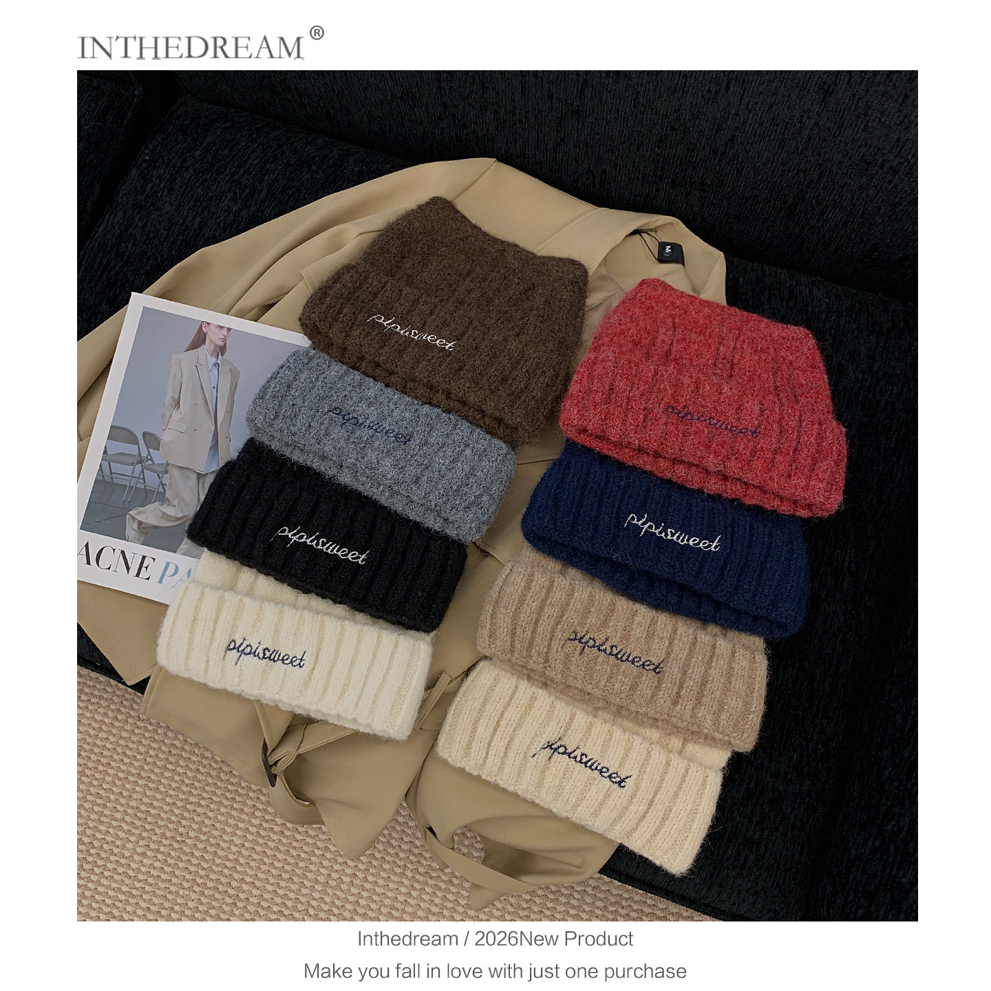 猫耳朵帽子女款秋冬季韩系高级感可爱保暖护耳显脸小针织毛线冷帽,淘宝优惠券,粉丝福利购,淘宝优惠卷