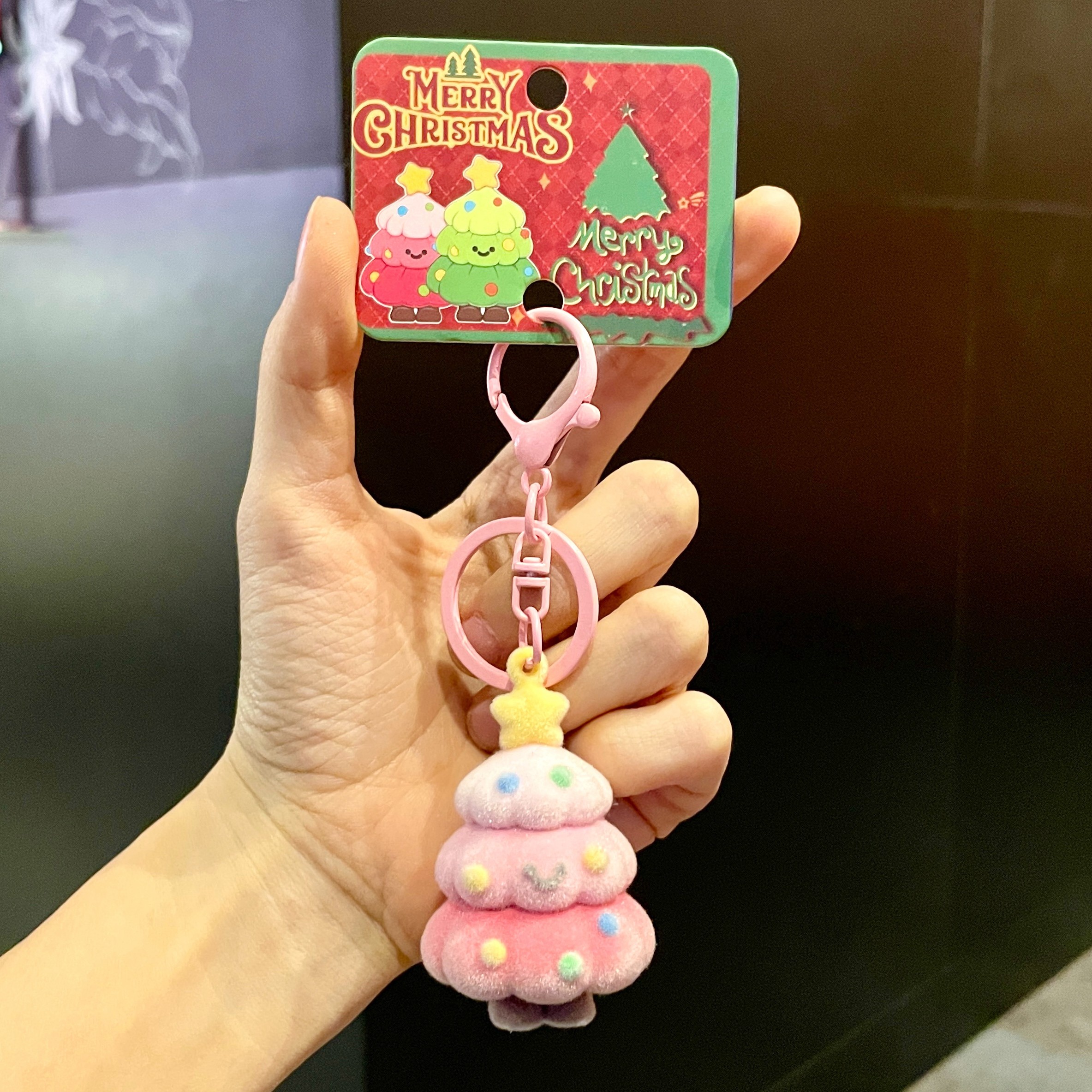 圣诞节圣诞树钥匙扣挂件可爱卡通仿真植绒包包挂件圣诞礼物小礼品,淘宝优惠券,粉丝福利购,淘宝优惠卷