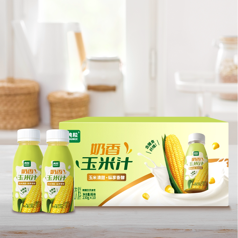 纯粒奶香玉米汁200ml*12盒 谷物饮料玉米香浓早餐必备