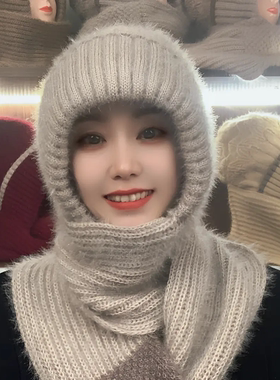 针织保暖风雪帽女款百搭洋气