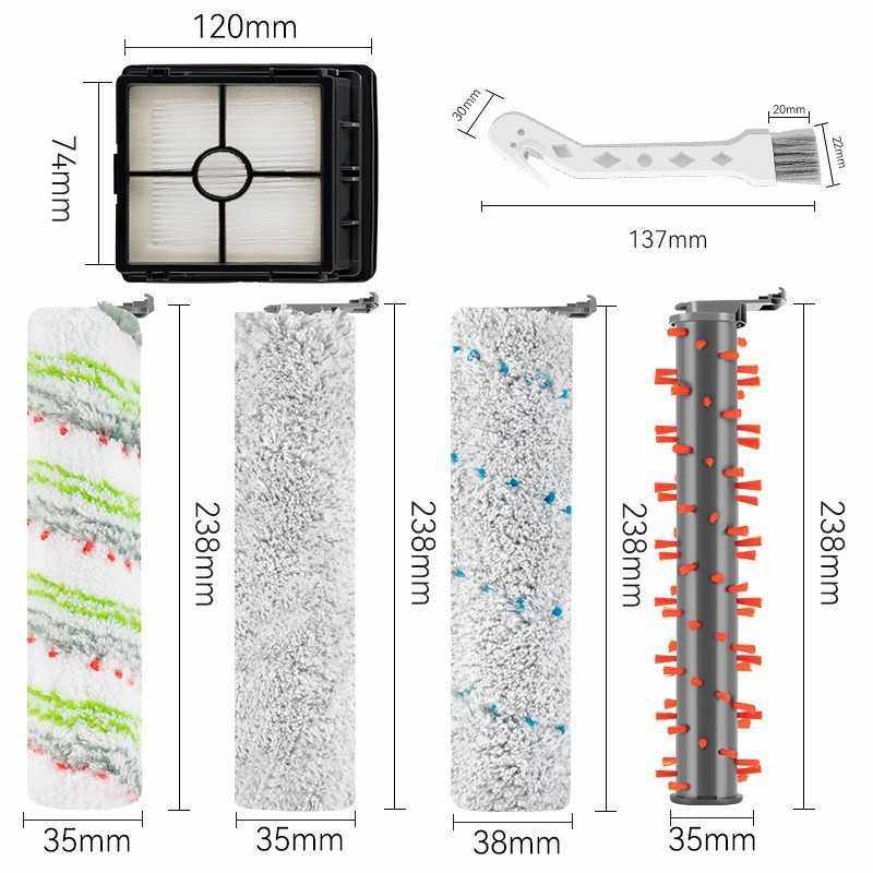 适配bissell必胜洗地机1/2/3/4/5代多功能滚刷宠物刷滤网配件滚刷,淘宝优惠券,粉丝福利购,淘宝优惠卷