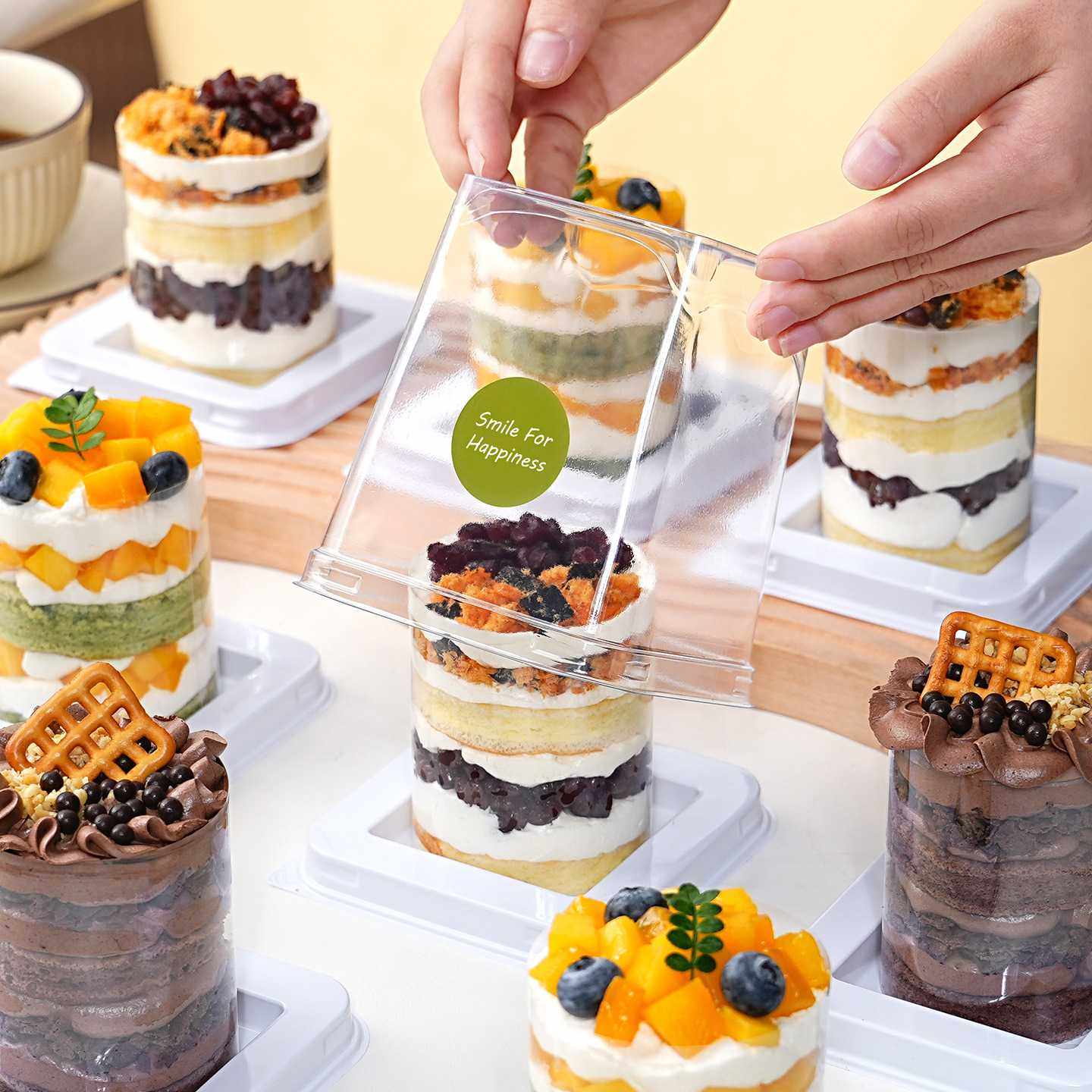 2英寸蛋糕盒小西点包装盒甜品打包盒子透明慕斯围边切块蛋糕烘焙,淘宝优惠券,粉丝福利购,淘宝优惠卷