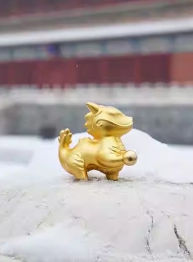 故宫游龙戏珠生肖摆件工艺品