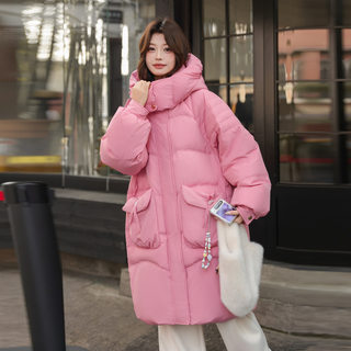 Vipshop special sale beautiful women's wardrobe plus size down jacket women's mid-length 2025 new large pocket fat
