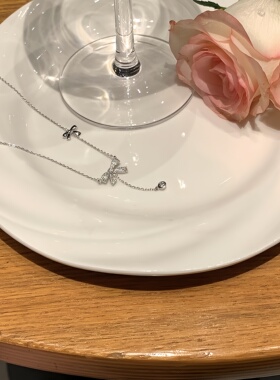 EmoPluto「夏日小记」甜美风蝴蝶结水滴项链可爱小众配饰锁骨链女