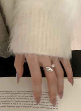 EmoPluto「小夏树叶」白月光超仙羽毛戒指小众设计感食指戒2026新