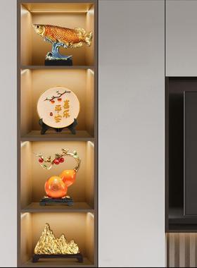 新中式摆件酒柜装饰品轻奢高档摆件高端大气上档次工艺品套装摆设