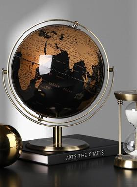 现代轻奢创意办公室书柜装饰品客厅酒柜玄关桌面书房地球仪摆件