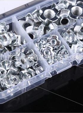 90pcs Furnure four-jaw nuts M3 M4 M5 M6 M8 Screws Set