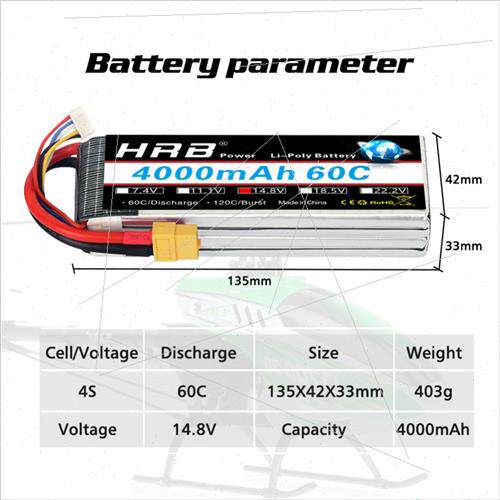 model aviation lhium battery 4000mAh7.4v11.1v14.8v22.2v RC m - 图1