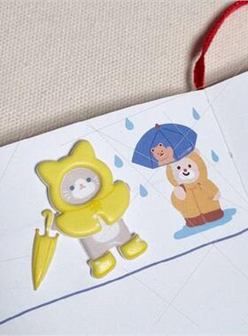 Korea foam B6046 cute cat dress up stickers cell phone water
