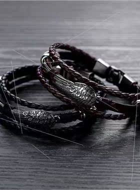 Europe Fashion Retro Feather HJewelry Hip Hop Punk Woven Mul