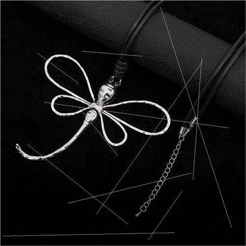 Dragonfly shape Europe ladies popular nd pendant long metal - 图1