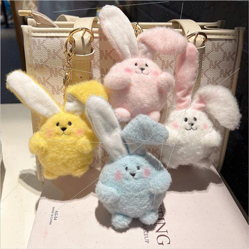 Plush drop ear rabb keychain doll doll doll backpack schoolb - 图2