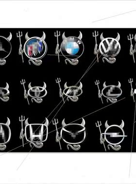 R720 soft rubber devil car stickers stereo car stickers 3D s