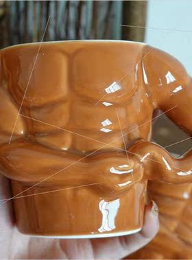 Ceramic mugs quirky fun slugger muscle water cup home breakf