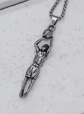 Necklace Basketball Pendant Set Men Sweater Chain Jewelry Al
