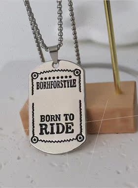 Europe engraved commemorative milary pendant men stainless s