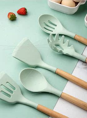 Wooden Handle licone Kchenware 12pcs Non-Stick Spatula Kchen