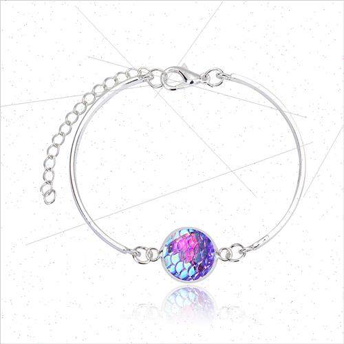 2020 lver Round Bracelet Multicolor Mermaid Love Bracelet Or - 图2