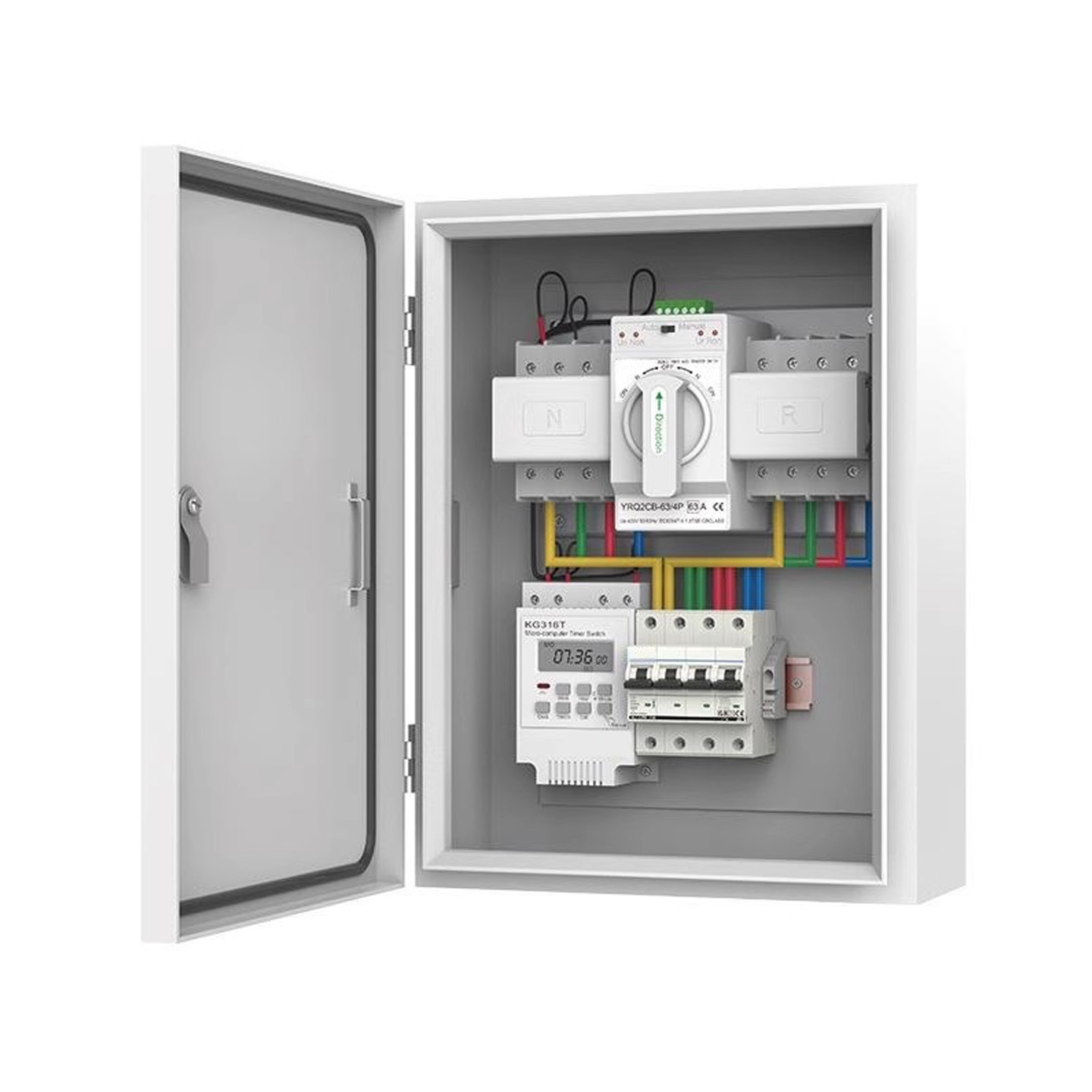 双电源自动转换开关配电箱自动转换切换箱2P4P63A100A控制柜380V - 图3