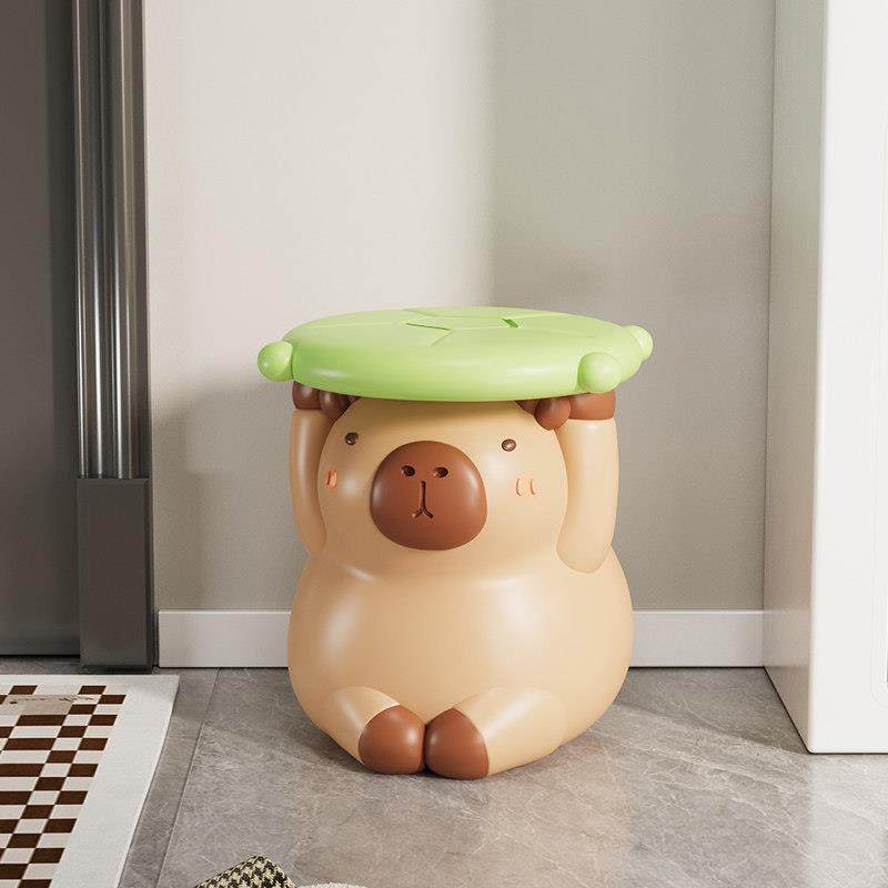 可爱卡皮巴拉入户门玄关客厅落地摆件儿童换鞋凳坐垫乔迁新居礼物,淘宝优惠券,粉丝福利购,淘宝优惠卷