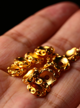 黄金色元宝卡环隔片隔珠