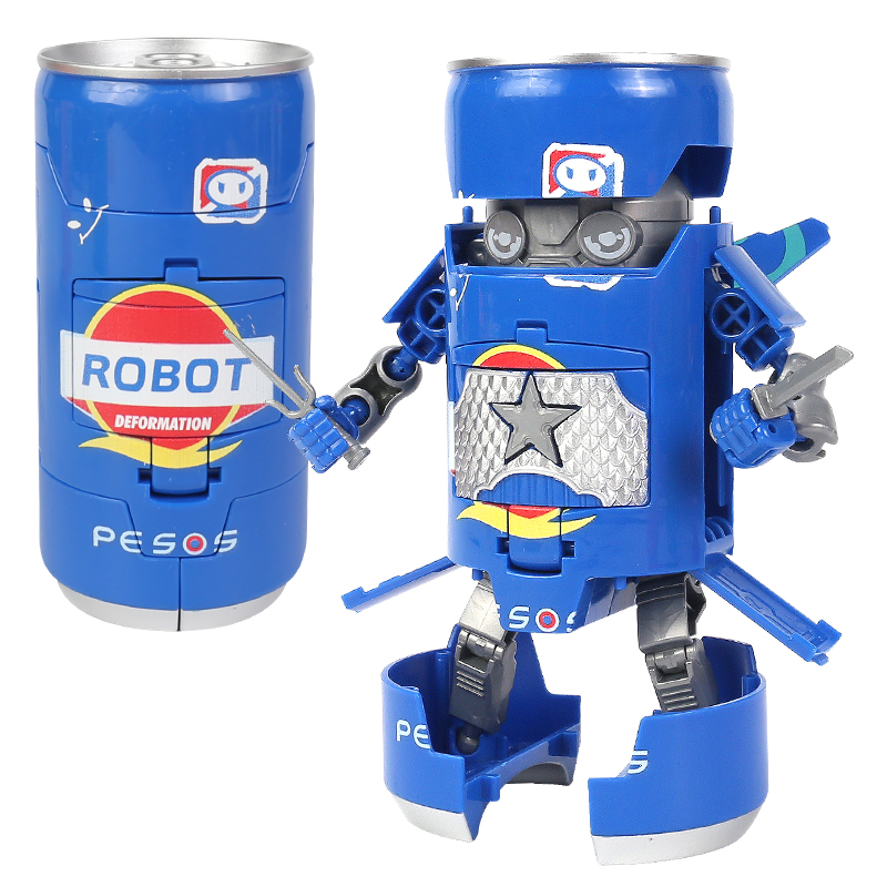 儿童玩具网红创意变形汽水武士模型金刚机器人饮料罐男孩男童益智 - 图3
