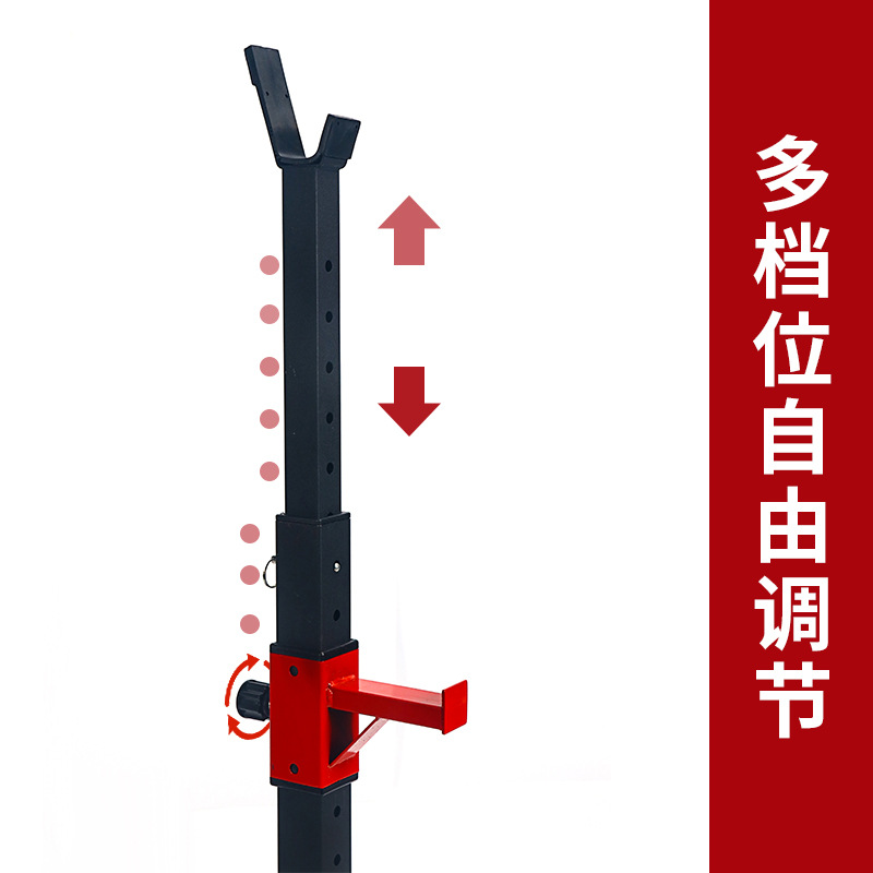 可调节分体举重床深蹲架举重架杠铃架可配套哑铃凳力量训练深蹲架-图0