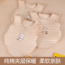 Belly Pocket Baby Protective Belly Autumn Winter Pure Cotton Spring Autumn Warm Baby Son Newborn Vest Sleeping Pocket Color Cotton Kan Shoulder